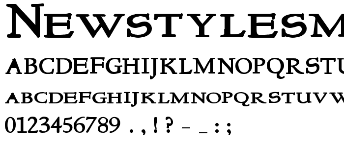 NewStyleSmallCaps Bold font